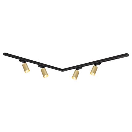 Kohdevalo kiskojärjestelmään PIPE 4xGU10/10W/230V kulta/musta