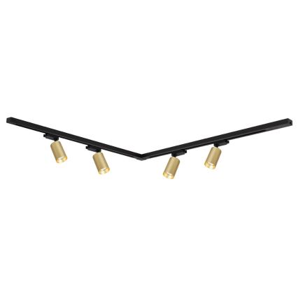 Kohdevalo kiskojärjestelmään PIPE 4xGU10/10W/230V kulta/musta