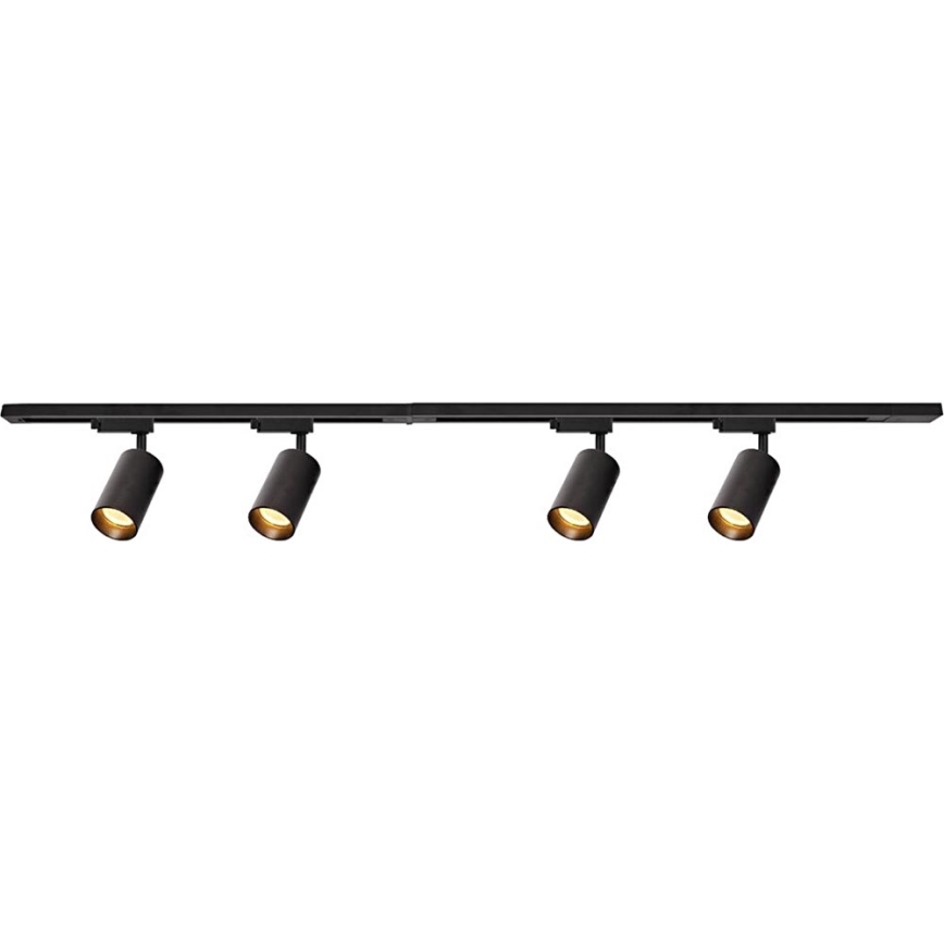 Kohdevalo kiskojärjestelmään PIPE 4xGU10/10W/230V musta