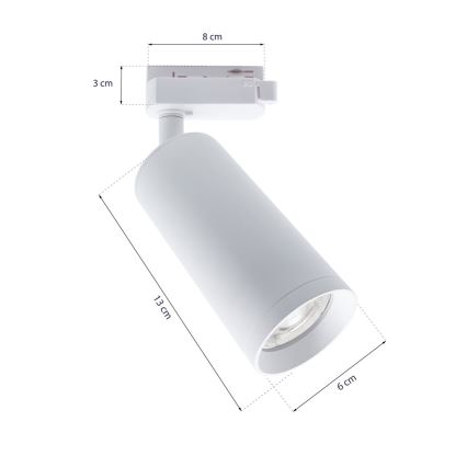 Kohdevalo kiskojärjestelmässä MICA 3xGU10/25W/230V valkoinen