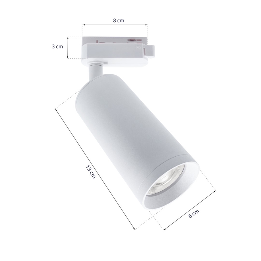 Kohdevalo kiskojärjestelmässä MICA 3xGU10/25W/230V valkoinen