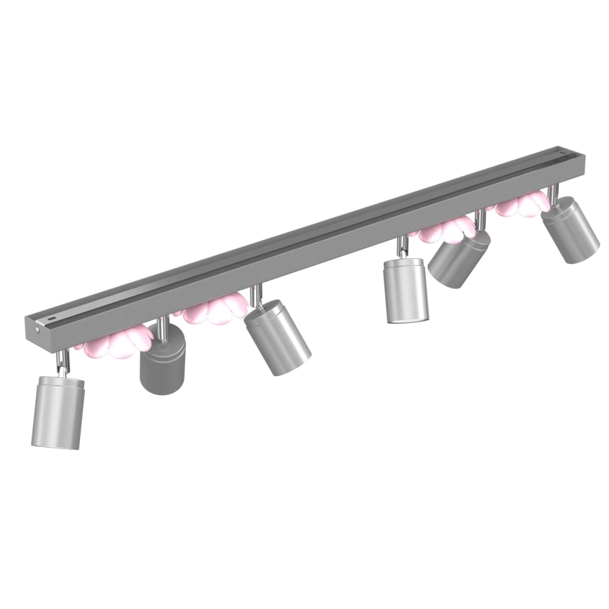 Kohdevalo KUKKA 6xGU10/8W/230V mattakromi