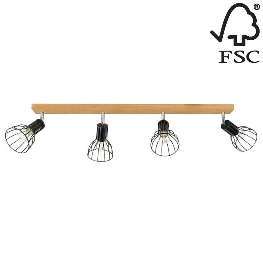 Kohdevalo MEGAN 4xE14/40W/230V tammi - FSC-sertifioitu