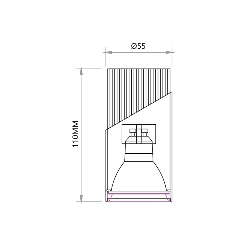 Kohdevalo NEO 1xGU10/8W/230V musta/kulta
