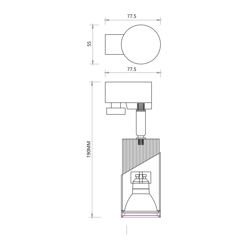 Kohdevalo NEO kiskojärjestelmään 1xGU10/8W/230V valkoinen