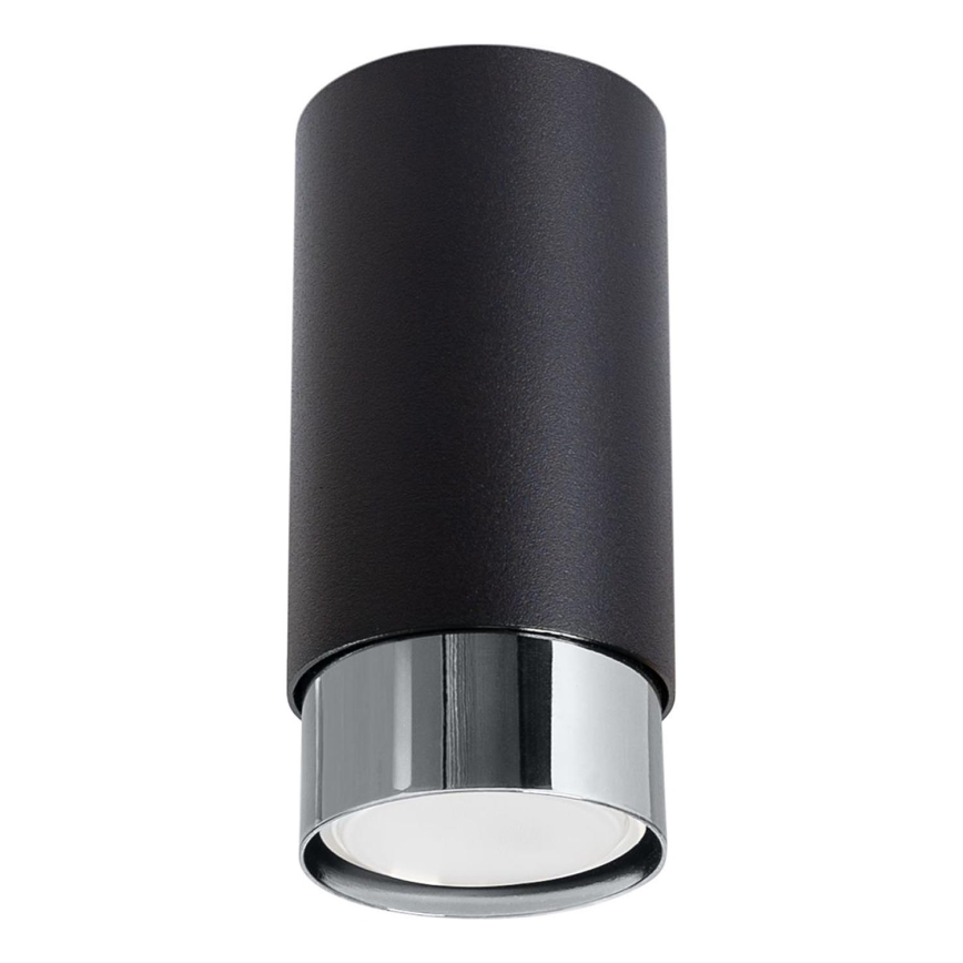 Kohdevalo NERO 1xGU10/10W/230V 12,5 cm musta/kiiltävä kromi