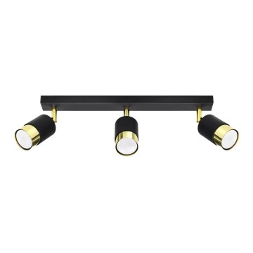 Kohdevalo NERO 3xGU10/40W/230V musta/kultainen