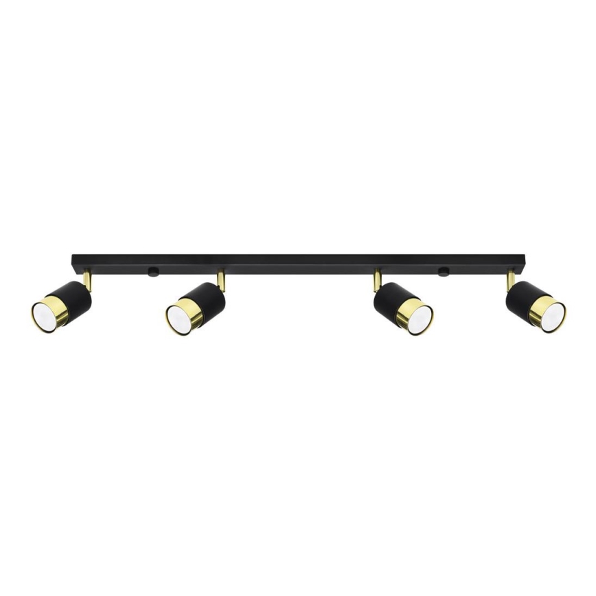 Kohdevalo NERO 4xGU10/40W/230V musta/kultainen