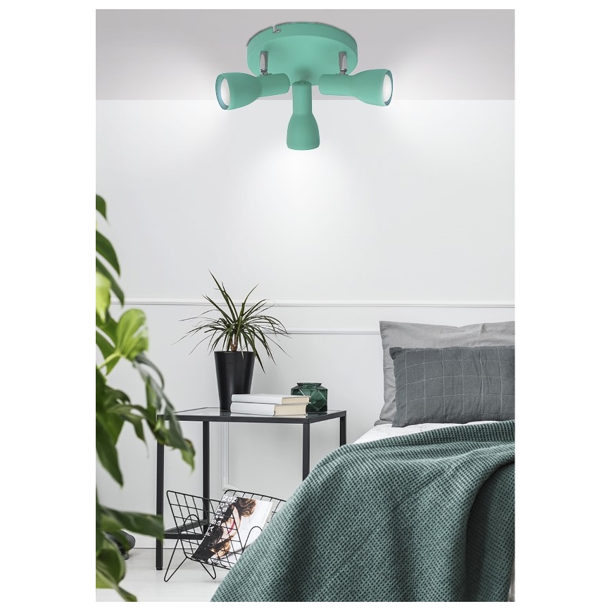 Kohdevalo PICARDO 3xE14/40W/230V turkoosi