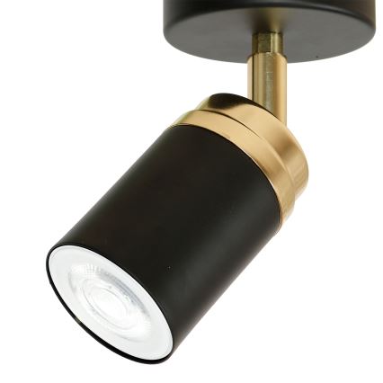 Kohdevalo RENO 1xGU10/8W/230V musta/kulta
