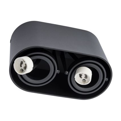 Kohdevalo SIROK 2xGU10/30W/230V musta