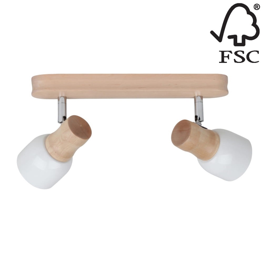Kohdevalo SVANTJE 2xE14/40W/230V koivu - FSC-sertifioitu