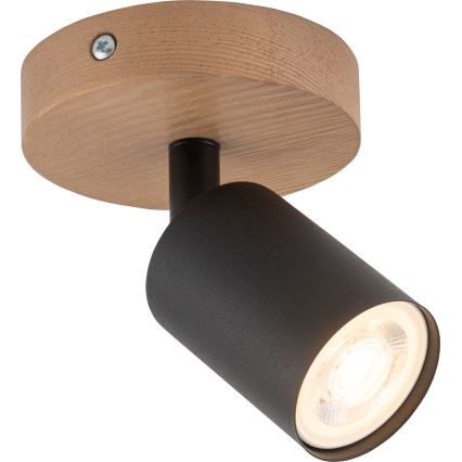 Kohdevalo TOP WOOD 1xGU10/10W/230V musta/puu