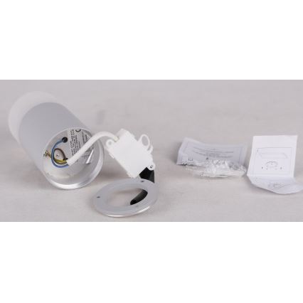 Kohdevalo TUBA 1xGU10/15W/230V harmaa/valkoinen