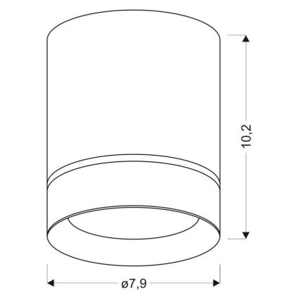 Kohdevalo TUBA 1xGU10/15W/230V musta
