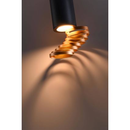 Kohdevalo TUBA 1xGU10/15W/230V musta/kupari