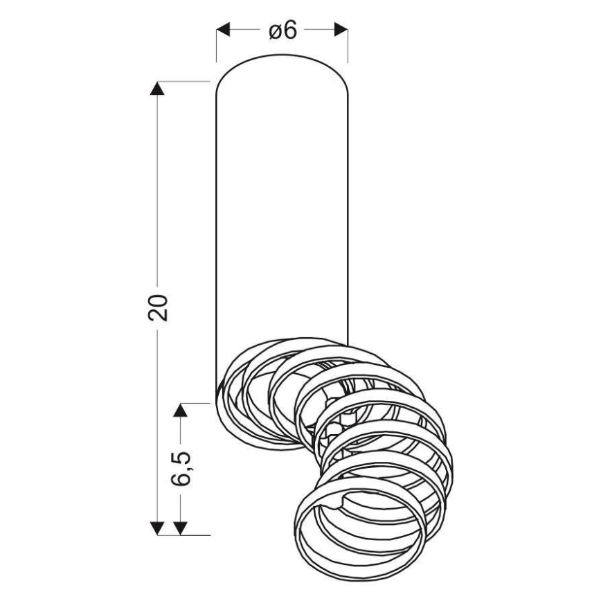 Kohdevalo TUBA 1xGU10/15W/230V musta/kupari