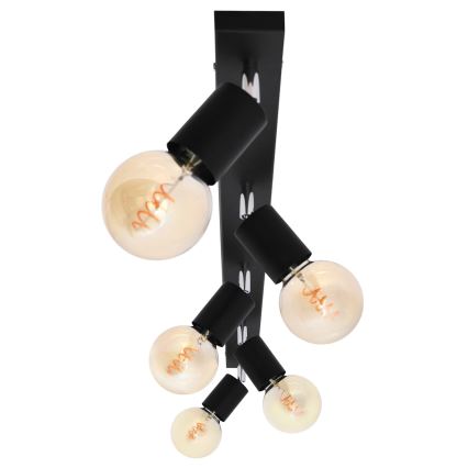 Kohdevalo TUNE 5xE27/20W/230V musta