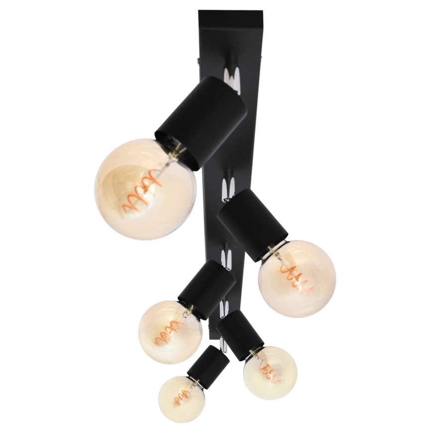 Kohdevalo TUNE 5xE27/20W/230V musta