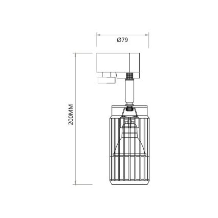 Kohdevalo VERTICAL kiskojärjestelmään 1xGU10/8W/230V valkoinen
