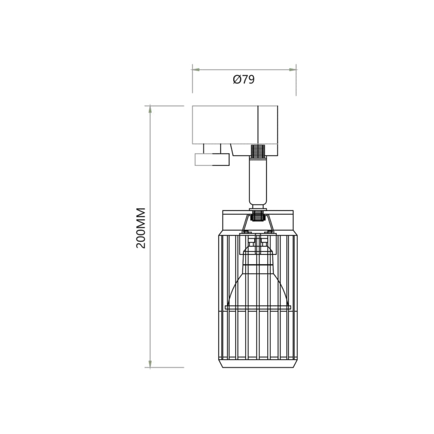 Kohdevalo VERTICAL kiskojärjestelmään 1xGU10/8W/230V valkoinen