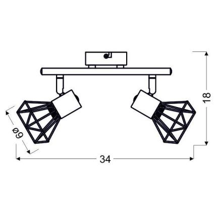 Kohdevalo VERVE 2xE14/40W/230V