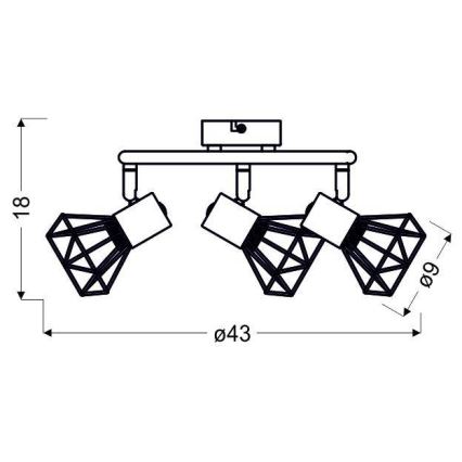 Kohdevalo VERVE 3xE14/40W/230V