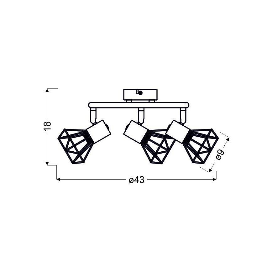 Kohdevalo VERVE 3xE14/40W/230V