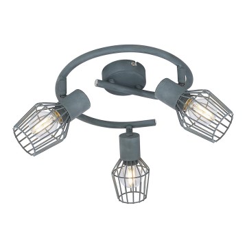 Kohdevalo VIKING 3xE14/40W/230V harmaa