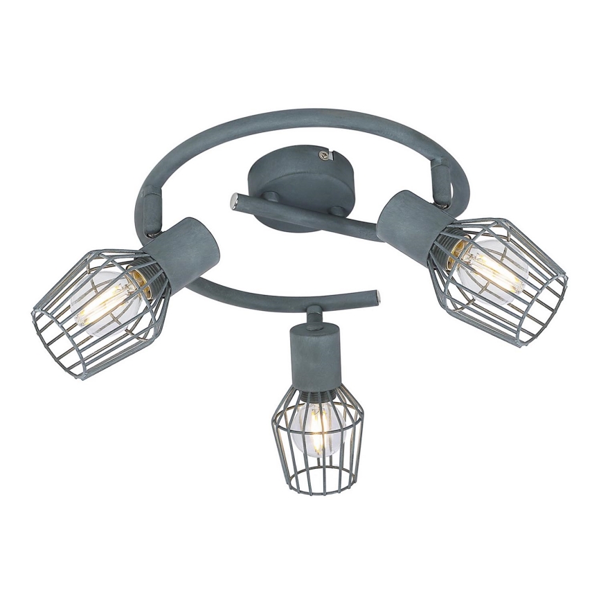 Kohdevalo VIKING 3xE14/40W/230V harmaa