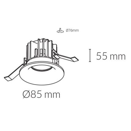 Kohl Lighting - LED Kylpyhuoneen upotettava valo LUXO LED/12W/230V IP65