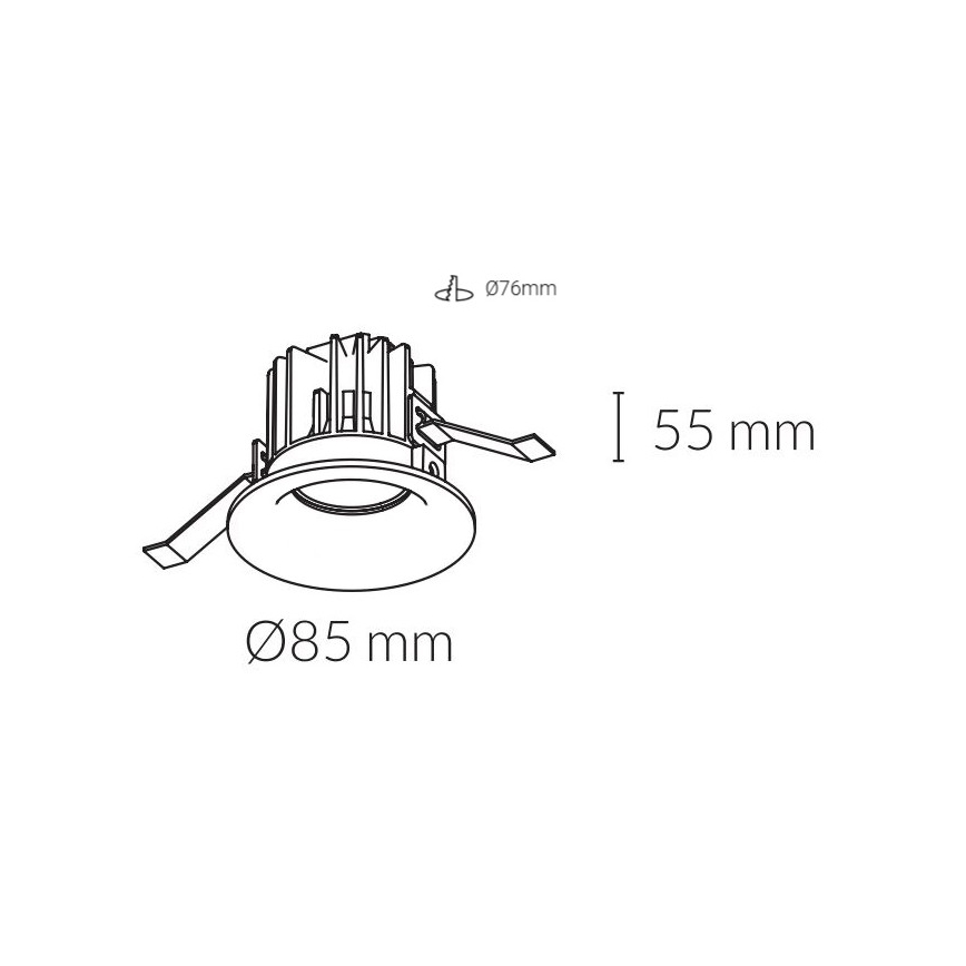 Kohl Lighting - LED Kylpyhuoneen upotettava valo LUXO LED/12W/230V IP65