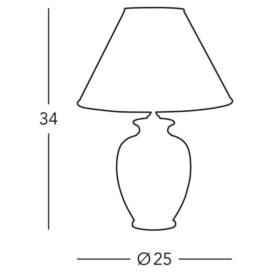 Kolarz 0014.73S.4 - Pöytävalaisin GIARDINO 1xE27/100W/230V