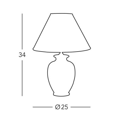 Kolarz 0014.73S - Pöytävalaisin GIARDINO 1xE27/60W/230V