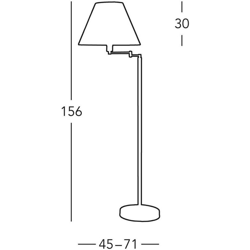 Kolarz 264.41.4 - Lattialamppu HILTON 1xE27/60W/230V