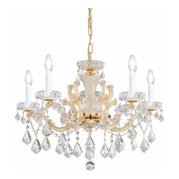 Kolarz 3149.85.3.KoT - Kristallikruunu ketjulla MARIA LOUISE 5xE14/40W/230V 24K kulta
