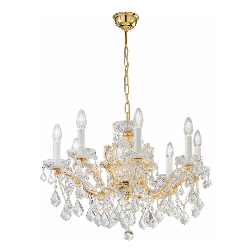 Kolarz 3149.88.3.KoT - Kristalli-ketjukattokruunu MARIA LOUISE 8xE14/40W/230V 24K kulta