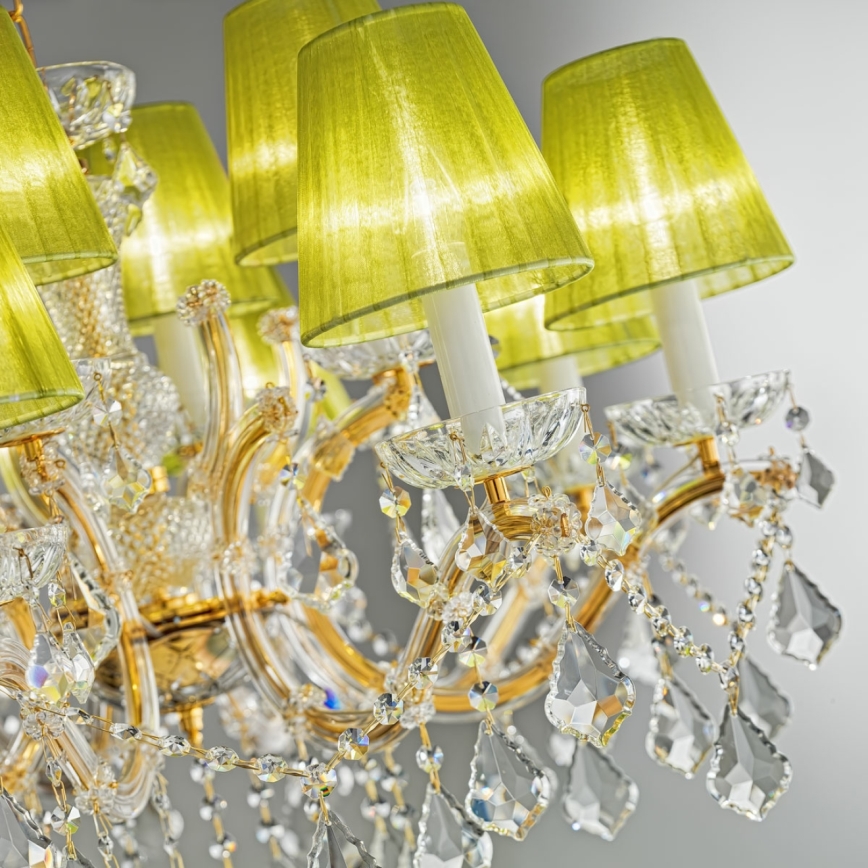 Kolarz 3149.88.3.KoT - Kristalli-ketjukattokruunu MARIA LOUISE 8xE14/40W/230V 24K kulta