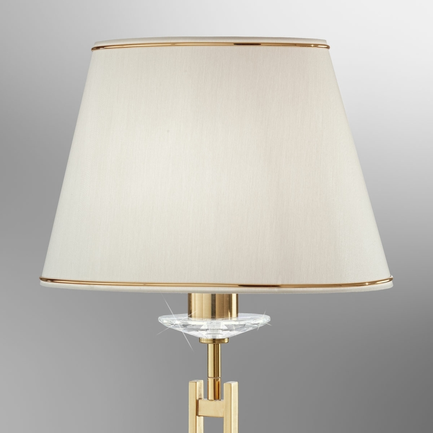 Kolarz 330.71.8C - Kristallipöytävalaisin IMPERIAL 1xE27/60W/230V kulta/beige