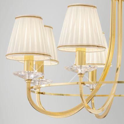Kolarz 330.85.8C - Kristalli-ketjukattokruunu IMPERIAL 5xE14/60W/230V kulta