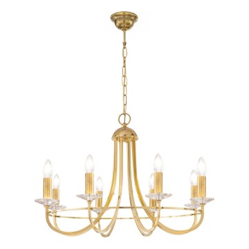 Kolarz 330.88.8C - Kristalli-ketjukattokruunu IMPERIAL 8xE14/60W/230V kulta