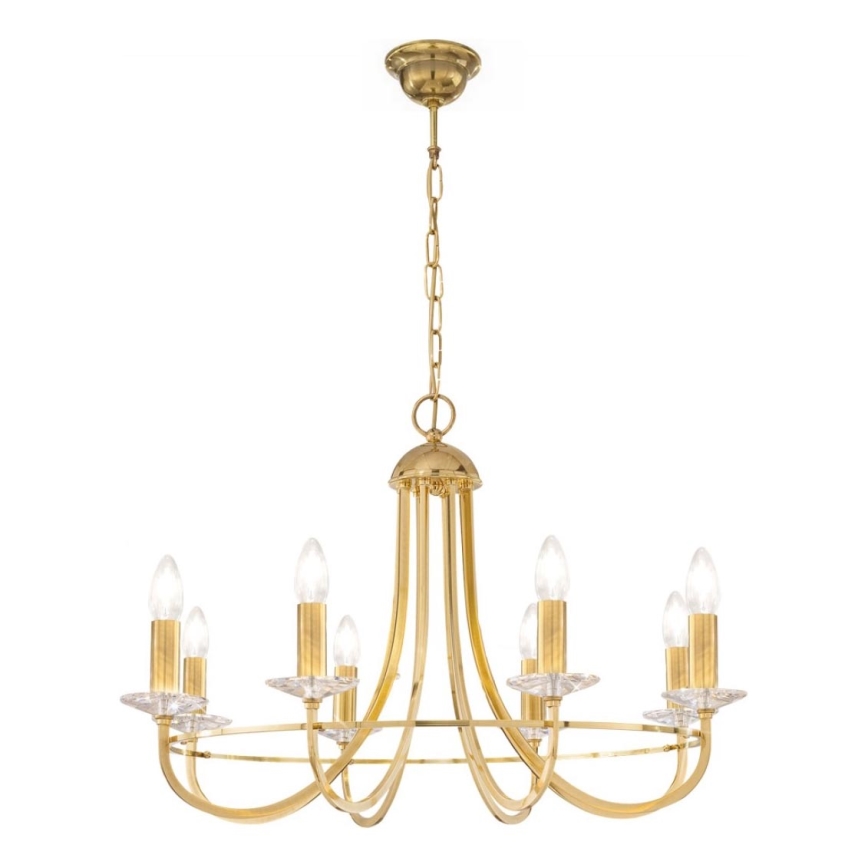 Kolarz 330.88.8C - Kristalli-ketjukattokruunu IMPERIAL 8xE14/60W/230V kulta