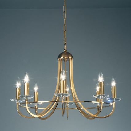 Kolarz 330.88.8C - Kristalli-ketjukattokruunu IMPERIAL 8xE14/60W/230V kulta