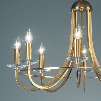 Kolarz 330.88.8C - Kristalli-ketjukattokruunu IMPERIAL 8xE14/60W/230V kulta