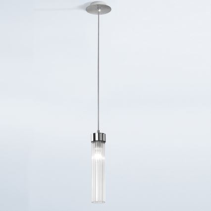 Kolarz 6009.30150 - Kattokruunu narussa RAGGIO 1xE14 / 25W / 230V hopea
