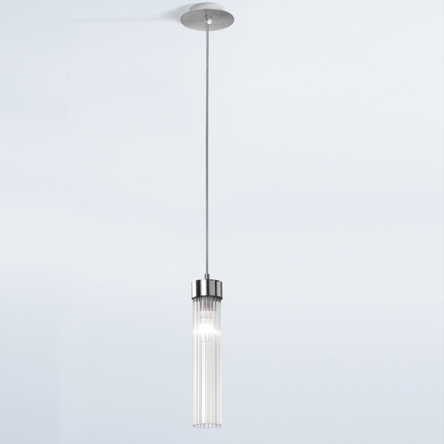 Kolarz 6009.30150 - Kattokruunu narussa RAGGIO 1xE14 / 25W / 230V hopea