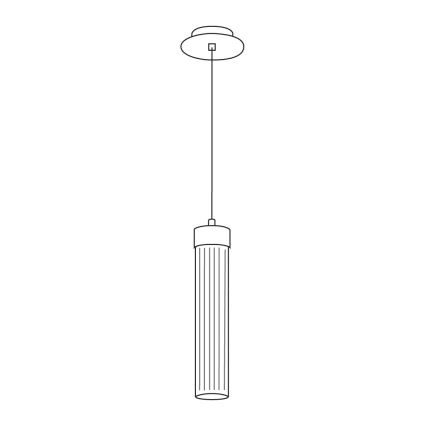 Kolarz 6009.30150 - Kattokruunu narussa RAGGIO 1xE14 / 25W / 230V hopea