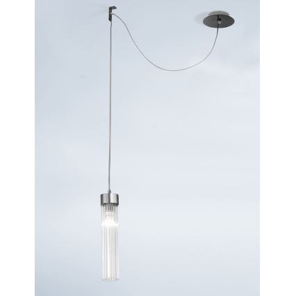 Kolarz 6009.30161 - Kattokruunu narussa RAGGIO 1xE14 / 25W / 230V mattakromi