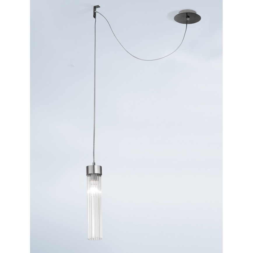 Kolarz 6009.30161 - Kattokruunu narussa RAGGIO 1xE14 / 25W / 230V mattakromi