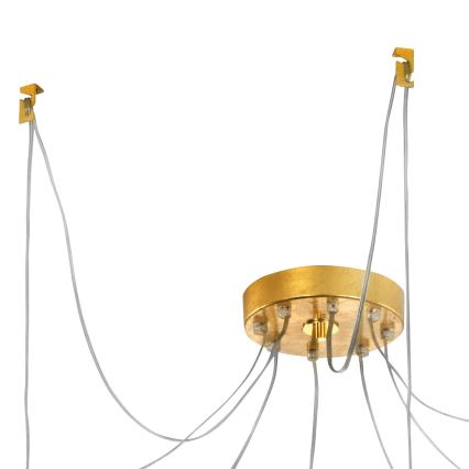 Kolarz 6009.30830 - Kattokruunu johdossa RAGGIO 8xE14/25W/230V hämähäkki 24K kulta